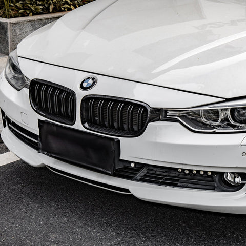 BMW 3 Series M340 340 335 330 328 320 F30 F31 2013 2014 2015 2016 2017 2018 2019 2020 with Aftermarket Parts - Dual Slat Front Kidney Grill Pre-preg Carbon Fiber from Aero Republic