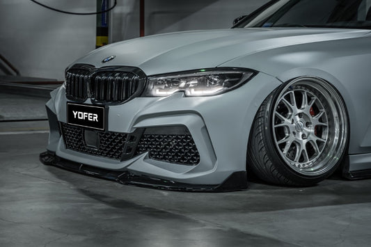 BMW 3 Series M340i 330i G20 G21 Pre-LCI 2019 2010 2021 2022 with Aftermarket Parts - Front Bumper & Lip PP from Yofer USA