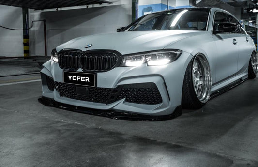 BMW 3 Series M340i 330i G20 G21 Pre-LCI 2019 2010 2021 2022 with Aftermarket Parts - Front Bumper & Lip PP from Yofer USA