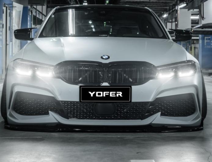 BMW 3 Series M340i 330i G20 G21 Pre-LCI 2019-2022 with Aftermarket Parts - PP Front Bumper & Lip from Yofer USA