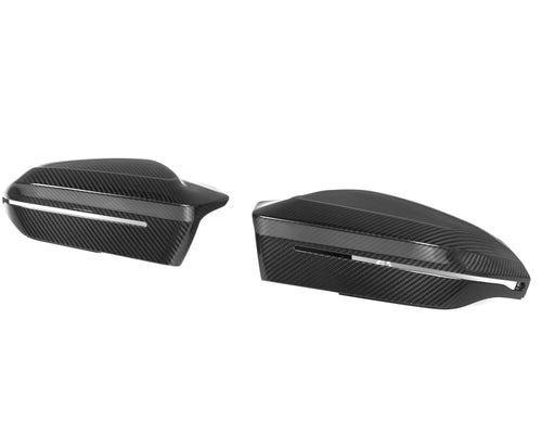 BMW 5 Series 530 540 & i5 e/x Drive40 M60 G60 G61 2024-ON LHD (Left Hand Drive) with Aftermarket Parts - M5 Style / LHD & M5 Style / RHD Replacement Mirror Caps Pre-preg Carbon Fiber from Aero Republic