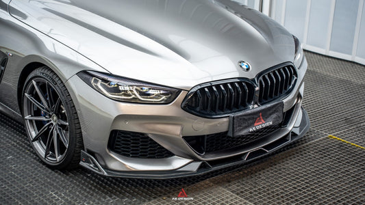 BMW 8 Series M850i 840i (With M-Package Bumper) G14 G15 G16 2018 2019 2020 2021 2022 2023 2024 with Aftermarket Parts - AE Style Front Lip Carbon Fiber from ArmorExtend 