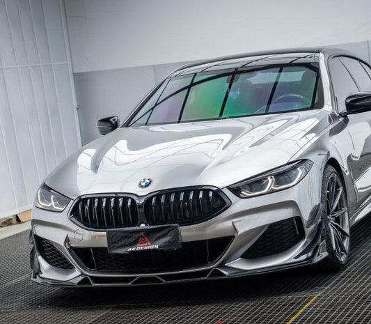 BMW 8 Series M850i 840i (With M-Package Bumper) G14 G15 G16 2018 2019 2020 2021 2022 2023 2024 with Aftermarket Parts - AE Style Front Lip Carbon Fiber from ArmorExtend 