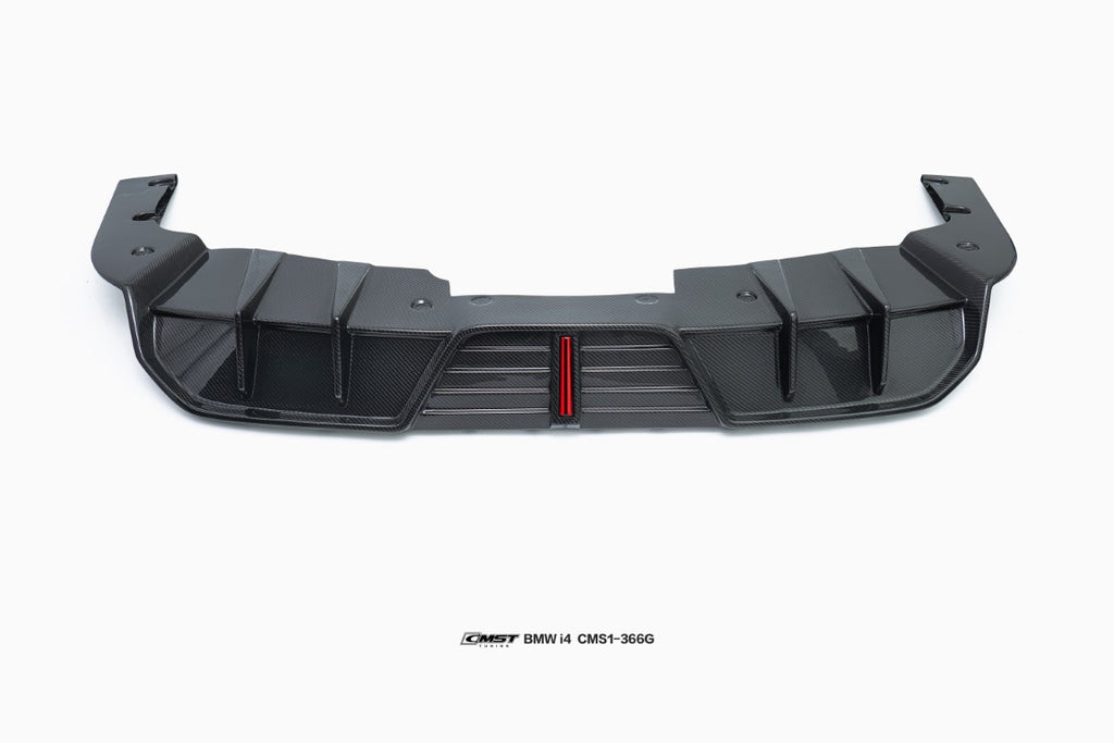 BMW I4 M50 / e Drive 40 G26 2022-ON with Aftermarket Parts - Pre-preg Carbon Fiber Rear Diffuser from  CMST Tuning