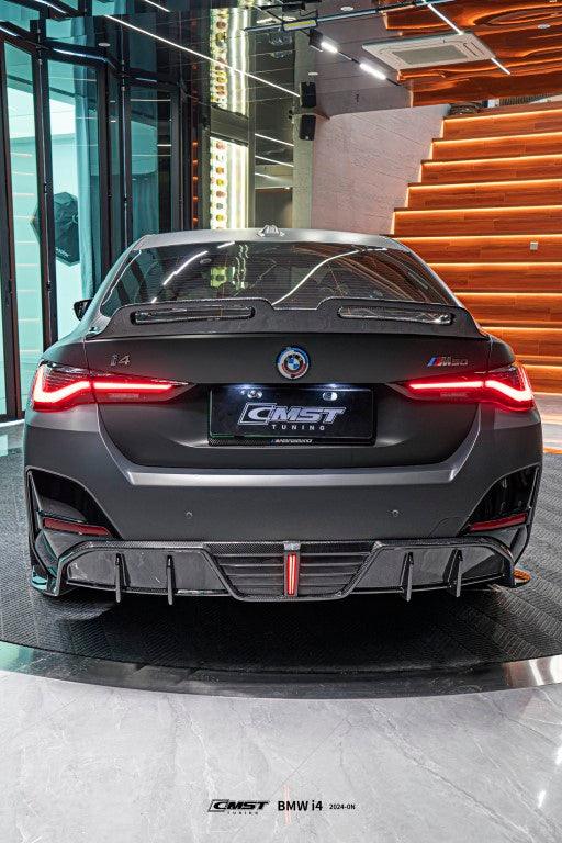 BMW I4 M50 / e Drive 40 (with M-package bumper, does not fit base model) G26 2022 2023 2024 with Aftermarket Parts - Full Body Kit Package Pre-preg Carbon Fiber from CMST Tuning