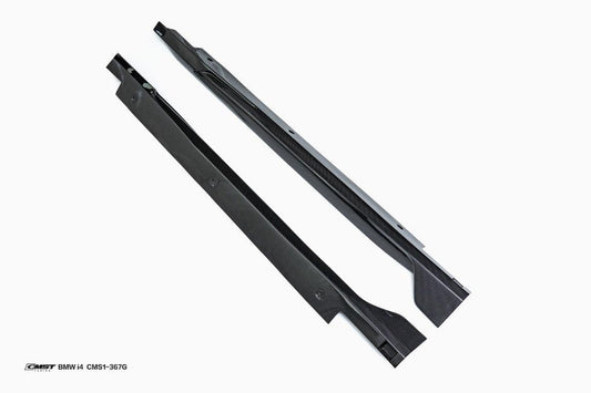 BMW I4 M50 / e Drive 40 G26 2022 2023 2024 with Aftermarket Parts - Side Skirts Pre-preg Carbon Fiber from CMST Tuning