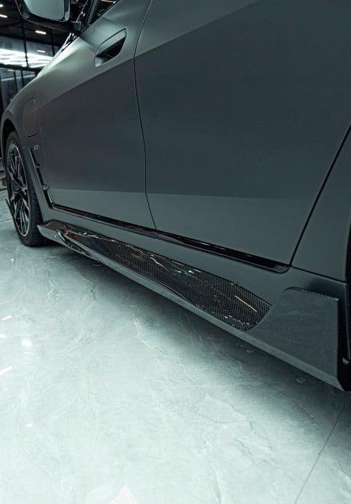 BMW I4 M50 / e Drive 40 G26 2022 2023 2024 with Aftermarket Parts - Side Skirts Pre-preg Carbon Fiber from CMST Tuning