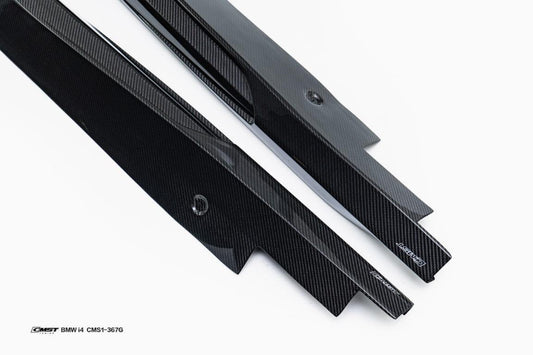 BMW I4 M50 / e Drive 40 G26 2022 2023 2024 with Aftermarket Parts - Side Skirts Pre-preg Carbon Fiber from CMST Tuning