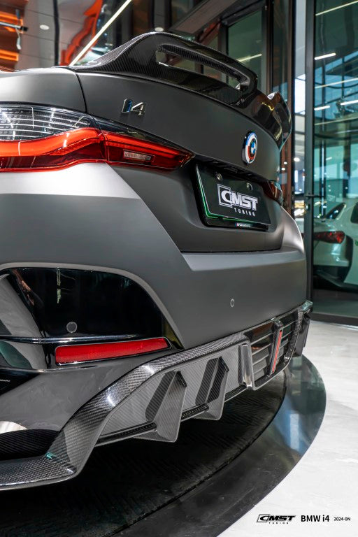 BMW I4 M50 / e Drive 40 G26 2022-ON & 4 Series Gran Coupe M440i 430i G26 2022-ON with Aftermarket Parts - Pre-preg Carbon Fiber Rear Spoiler from CMST Tuning
