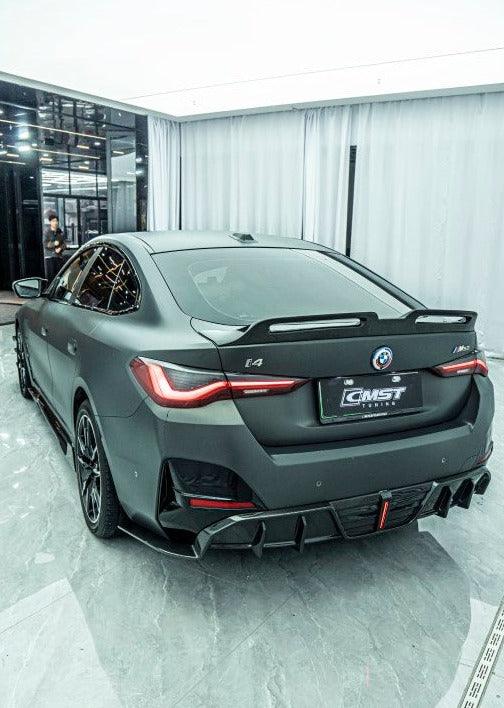 BMW I4 M50 / e Drive 40 G26 2022 2023 2024 & 4 Series Gran Coupe M440i 430i G26 2022 2023 2024 with Aftermarket Parts - Rear Spoiler Carbon Fiber from CMST Tuning