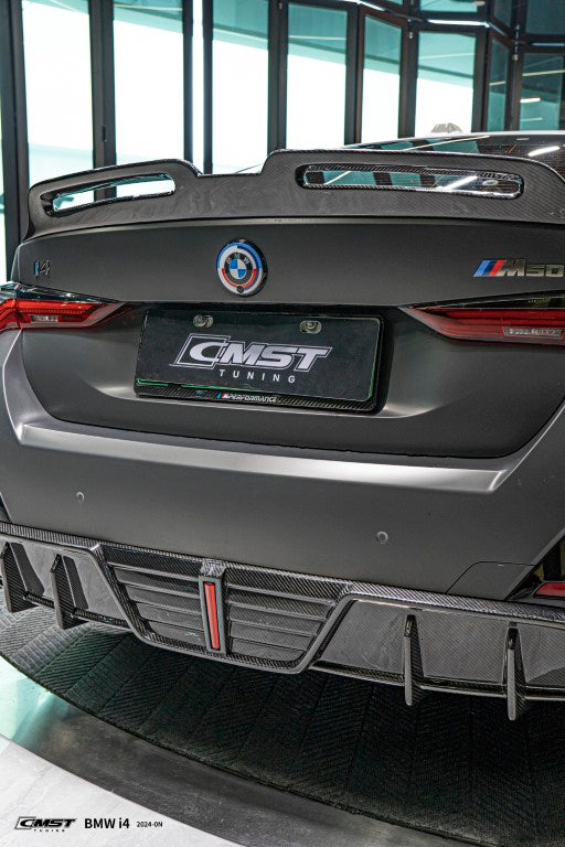 BMW I4 M50 / e Drive 40 G26 2022-ON & 4 Series Gran Coupe M440i 430i G26 2022-ON with Aftermarket Parts - Pre-preg Carbon Fiber Rear Spoiler from CMST Tuning