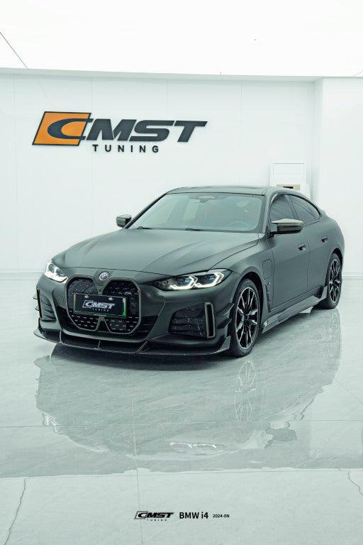 BMW I4 M50 / e Drive 40 (with M-package bumper, does not fit base model) G26 2022 2023 2024 with Aftermarket Parts - Full Body Kit Package Pre-preg Carbon Fiber from CMST Tuning