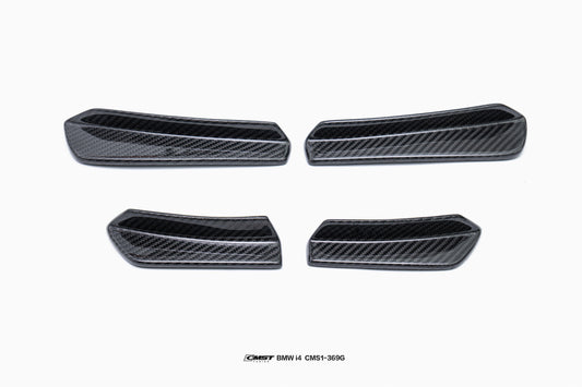 BMW I4 M50 / e Drive 40 G26 2022 2023 2024 & 4 Series Gran Coupe M440i 430i G26 2022 2023 2024 with Aftermarket Parts - Front Canards Pre-Preg Carbon Fiber from CMST Tuning