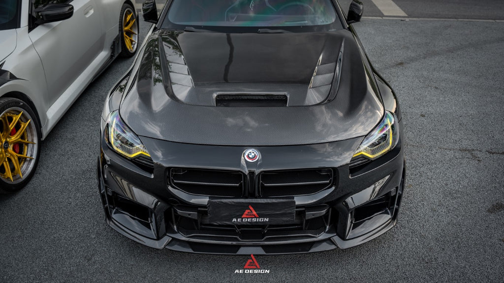 BMW M2/C G87 2023-ON with Aftermarket Parts - ART Style Pre-preg Carbon Fiber Lower Grill from ArmorExtend