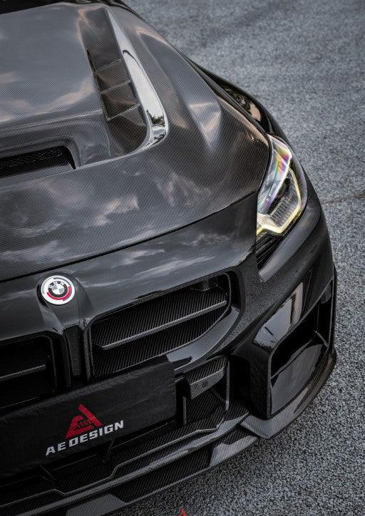 BMW M2/C G87 2023 2024 with Aftermarket Parts - AE Style Lower Grill Carbon Fiber from ArmorExtend