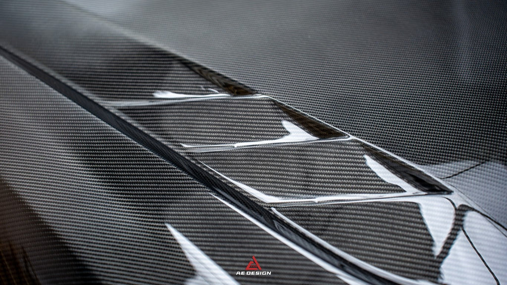 BMW M2/C G87 2023-ON & 2 Series 230i M240i G42 2022-ON with Aftermarket Parts - AE Style Double-sided Carbon Fiber Hood Bonnet from ArmorExtend