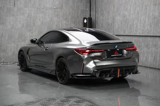 BMW M3 G80 G81 2021 2022 2023 2024 & M4 G82 G83 2021 2022 2023 2024 with Aftermarket Parts - AE V2 Style Rear Diffuser & Canards Carbon Fiber from  ArmorExtend