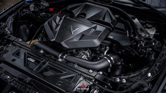 BMW M3 G80 G81 & M4 G82 G83 2021-ON with Aftermarket Parts - ART Style Air Intake Dry Pre-preg Carbon Fiber from ArmorExtend