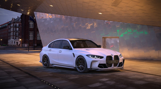 BMW M3 / M3C G80/G81 2021-ON & M4 / M4C G82/G83 2021-ON with Future Design Carbon's Aftermarket Parts - Front Lip MTC Carbon Fiber / FRP