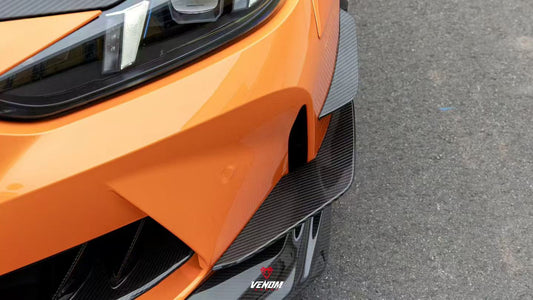 BMW M3 G80 G81 2021-ON & M4 G82 G83 2021-ON with Aftermarket Parts - Venom Sport Series Style Front Canards Dry Pre-preg Carbon Fiber from ArmorExtend