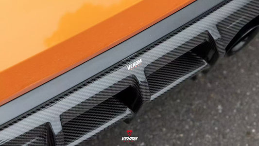 BMW M3 G80 G81 2021-ON  M4 G82 G83 2021-ON with Aftermarket Parts - Venom Sport Series Style Rear Diffuser & Canards Dry Pre-preg Carbon Fiber from ArmorExtend