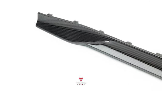 BMW M4 G82 G83 2021-ON with Aftermarket Parts - Venom Sport Series Style Side Skirts Dry Pre-preg Carbon Fiber from ArmorExtend