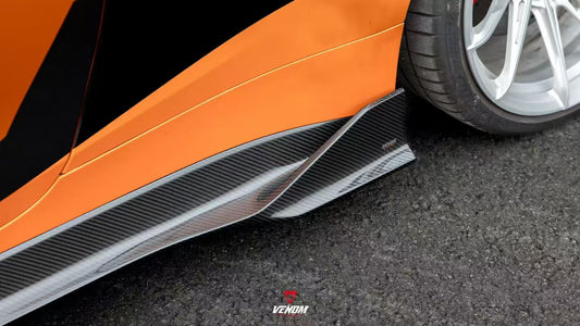 BMW M4 G82 G83 2021-ON with Aftermarket Parts - Venom Sport Series Style Side Skirts Dry Pre-preg Carbon Fiber from ArmorExtend