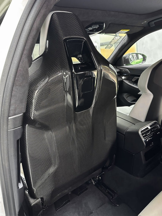 BMW M5C M5 G90 G99 2024-ON with Aftermarket Parts - OEM Style Seat Back Covers (Pair) Dry Pre-preg Carbon Fiber from Aero Republic
