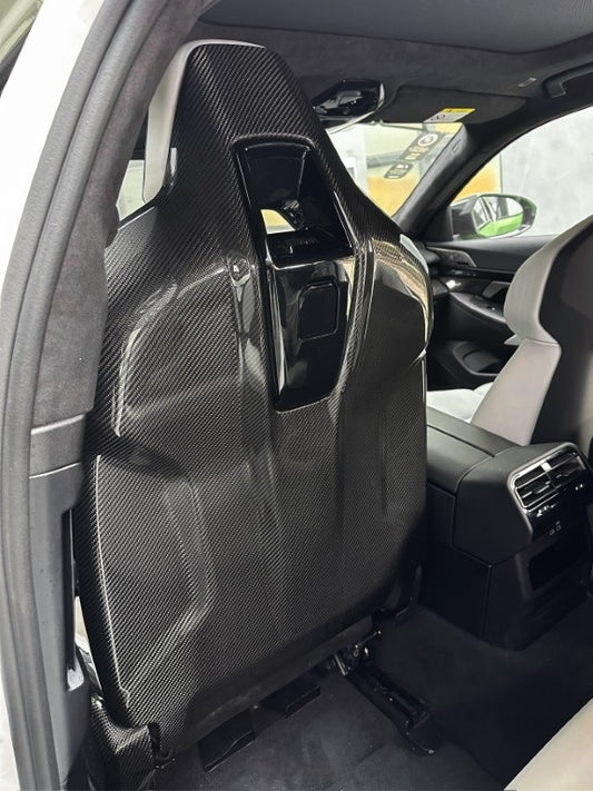 BMW M5C M5 G90 G99 2024-ON with Aftermarket Parts - OEM Style Seat Back Covers (Pair) Dry Pre-preg Carbon Fiber from Aero Republic