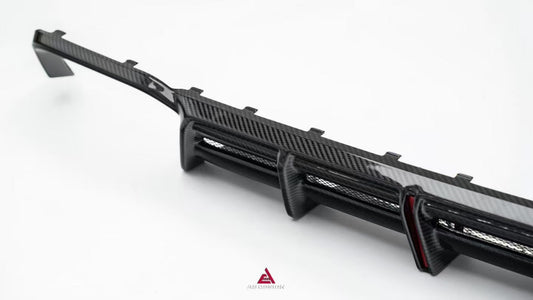 BMW X3M X3MC F97 (Fits Both Pre-LCI & LCI) 2019 2020 2021 2022 2023 2024 with Aftermarket Parts - ART V3 Rear Diffuser Dry Pre-preg Carbon Fiber from ArmorExtend