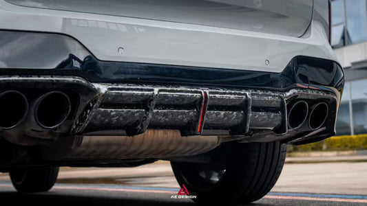 BMW X3M X3MC F97 (Fits Both Pre-LCI & LCI) 2019 2020 2021 2022 2023 2024 with Aftermarket Parts - ART V3 Rear Diffuser Dry Pre-preg Carbon Fiber from ArmorExtend