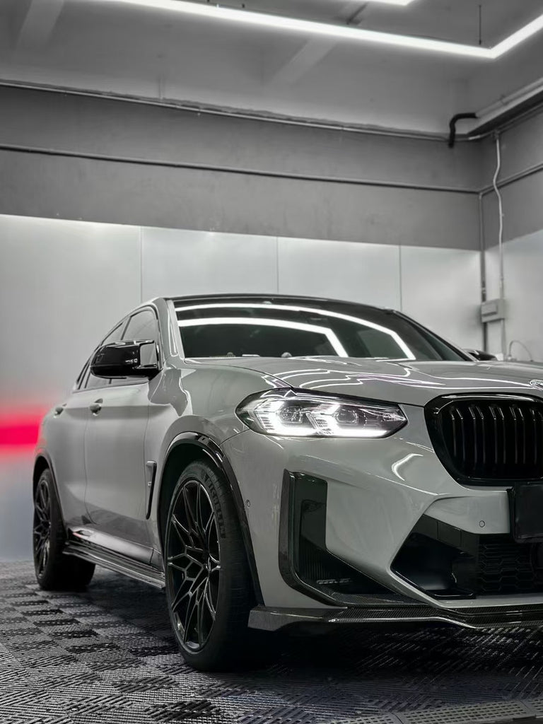 BMW X3M X3MC F97 LCI 2022-ON & X4M X4MC F98 LCI 2022-ON with Aftermarket Parts - Pre-preg Carbon Fiber Upper Valences from Karbel Carbon