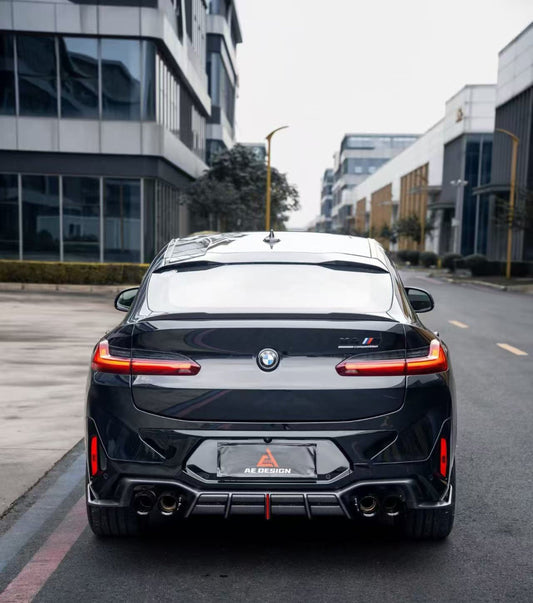 BMW X4M X4MC F98 (Fits Both Pre-LCI & LCI) 2019 2020 2021 2022 2023 2024 2025 with Aftermarket Parts - ART V2 Rear Diffuser Dry Pre-preg Carbon from ArmorExtend