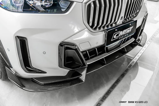 BMW X5 G05 LCI 2024-ON with Aftermarket Parts - Front Lip Pre-preg Carbon Fiber from CMST Tuning