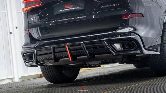 BMW X5 G05 M50i X/S Drive 40i (with M-Package) (Fits Both Pre-LCI & LCI) 2019 2020 2021 2022 2023 2024 with Aftermarket Parts - AE Style Rear Diffuser & Canards PP from ArmorExtend
