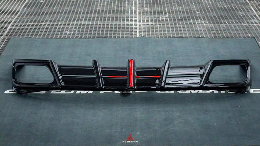 BMW X5 G05 M50i X/S Drive 40i (with M-Package) (Fits Both Pre-LCI & LCI) 2019 2020 2021 2022 2023 2024 with Aftermarket Parts - AE Style Rear Diffuser & Canards PP from ArmorExtend