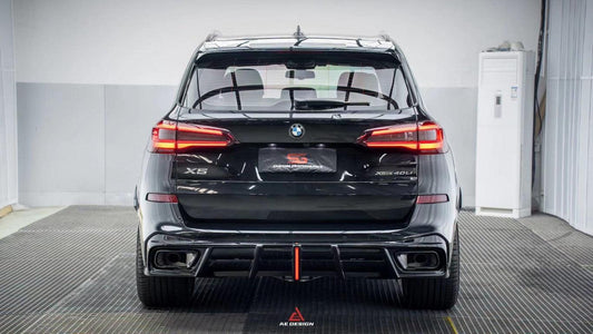 BMW X5 G05 M50i X/S Drive 40i (with M-Package) (Fits Both Pre-LCI & LCI) 2019 2020 2021 2022 2023 2024 with Aftermarket Parts - AE Style Rear Diffuser & Canards PP from ArmorExtend