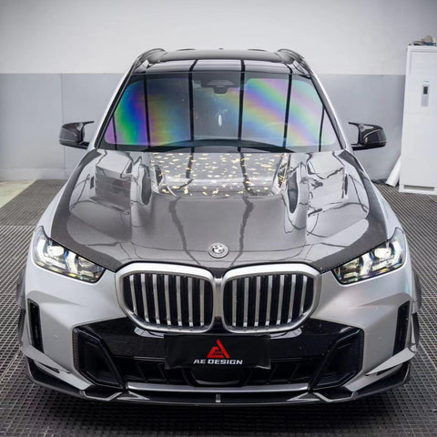 BMW X5 s/x Drive 40i & xDrive 50e (With M-Package, does not fit base model) & M60i G05 LCI 2023-ON with Aftermarket Parts - AE Style Carbon Fiber Front Lip from ArmorExtend