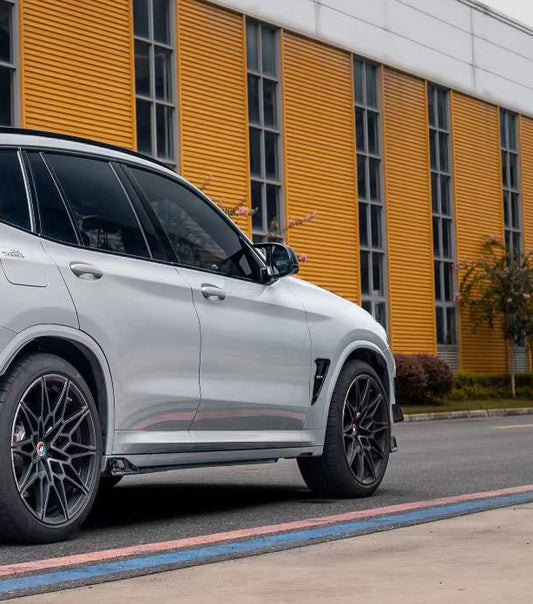 BMW X3M X3MC F97 (Fits Both Pre-LCI & LCI) 2019-2024 & X4M X4MC F98 (Fits Both Pre-LCI & LCI) 2019-2025 with Aftermarket Parts - ART V3 Side Skirts Dry Pre-preg Carbon Fiber from ArmorExtend