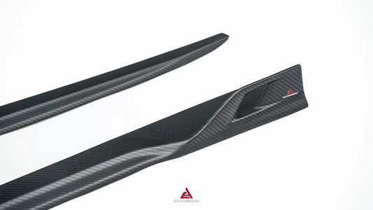 BMW X3M X3MC F97 (Fits Both Pre-LCI & LCI) 2019-2024 & X4M X4MC F98 (Fits Both Pre-LCI & LCI) 2019-2025 with Aftermarket Parts - ART V3 Side Skirts Dry Pre-preg Carbon Fiber from ArmorExtend