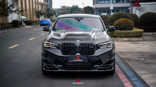 BMW X3M X3MC F97 LCI 2022 2023 2024 & X4M X4MC F98 LCI 2022 2023 2024 2025 with Aftermarket Parts - ART V2 Front Canards Carbon Fiber from ArmorExtend