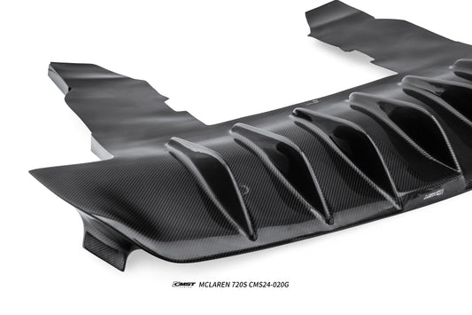 McLaren 720s 2018 2019 2020 2021 2022 2023  with Aftermarket Parts - 765lt Conversion Rear Bumper & Rear Diffuser & Rear Canards Carbon Fiber / FRP from CMST Tuning