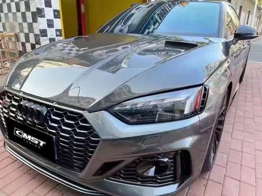 Audi S5 A5 S-line (with s-line bumper, does not base model) B9 2017 2018 2019 & RS5 B9 2018 2019 with Aftermarket Parts - Front Lip Carbon Fiber from CMST Tuning