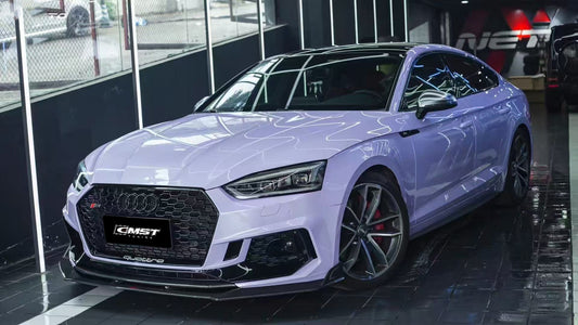 Audi S5 A5 S-line (with s-line bumper, does not base model) B9 2017 2018 2019 & RS5 B9 2018 2019 with Aftermarket Parts - Front Lip Carbon Fiber from CMST Tuning