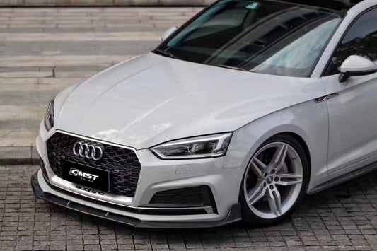 Audi S5 A5 S-line (with s-line bumper, does not base model) B9 2017 2018 2019 & RS5 B9 2018 2019 with Aftermarket Parts - Front Lip Carbon Fiber from CMST Tuning