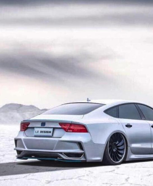 Audi S7 A7 C7 / C7.5 2012-2018 with Aftermarket Parts -  Carbon Fiber & FRP Rear Bumper & Diffuser from  CMST Tuning