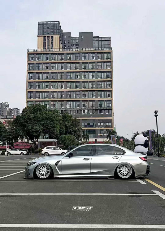 BMW 3 Series 330i M340i G20 G21 LCI 2023 2024 (fitment for 330i requires M-Sport package bumper) with Aftermarket Parts - Side Skirts Pre-preg Carbon Fiber / FRP from CMST Tuning