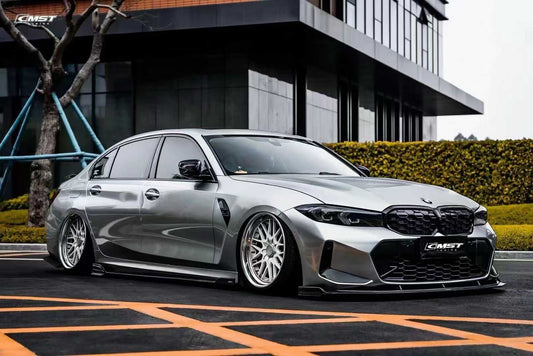 BMW 3 Series 330i M340i G20 G21 LCI 2023 2024 (fitment for 330i requires M-Sport package bumper) with Aftermarket Parts - Side Skirts Pre-preg Carbon Fiber / FRP from CMST Tuning