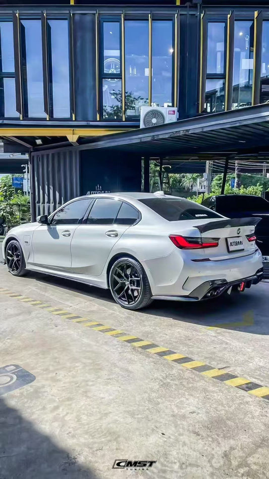BMW 3 Series 330i M340i G20 G21 Pre-LCI 2020 2021 2022 (fitment for 330i requires M-Sport package bumper) with Aftermarket Parts - Rear Diffuser Carbon Fiber / FRP from CMST Tuning