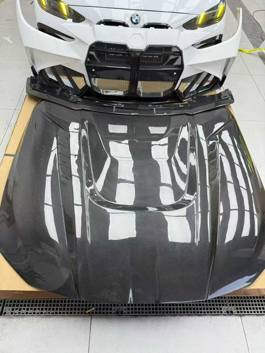 BMW 4 Series M440 430 G22 G23 2020-ON & 4 Series M440 430 G26 2020-ON with Aftermarket Parts - HORIZON Front Bumper & Gill Carbon Fiber / FRP from CMST Tuning